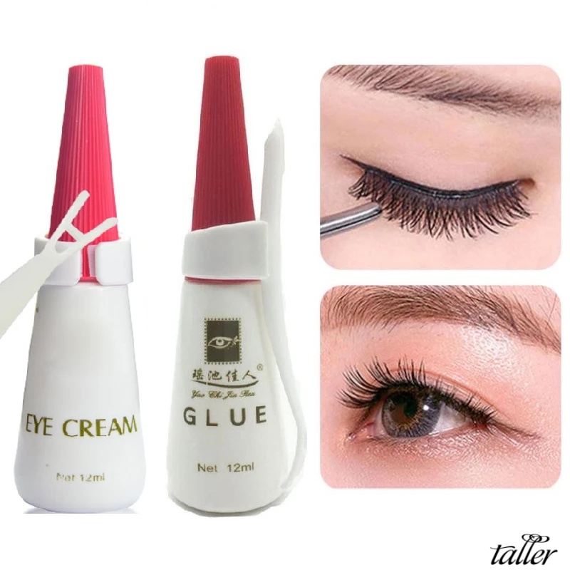 ✧Ready Stcok Marie Beauty Keo Dán Lông Mi Giả Keo Dán Hai Mí Dụng Cụ Lông Mi Giả Nhẹ Bền Lâu Chống Thấm Nước Cao Hơn 12Ml