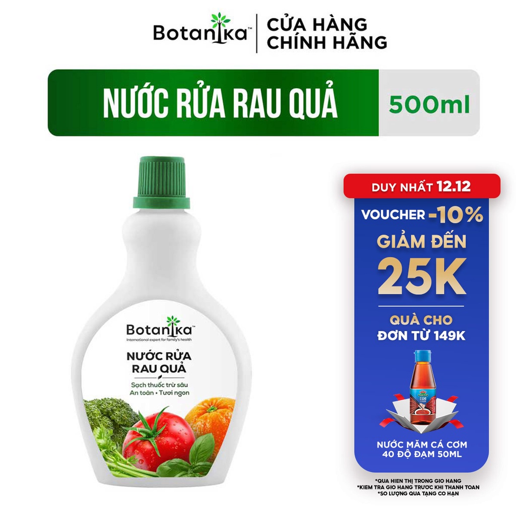 Nước rửa rau quả Botanika 500ml