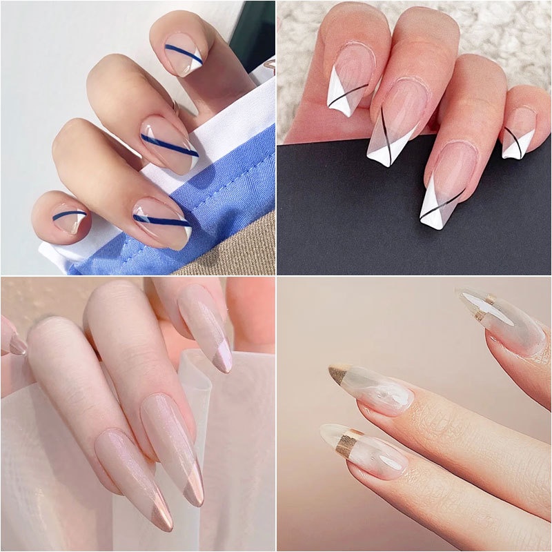 Băng Keo Dán Trang Trí Móng Tay Nghệ Thuật DIY Hình Chiếc Lá Dễ Xé / Có Thể Viết Lên