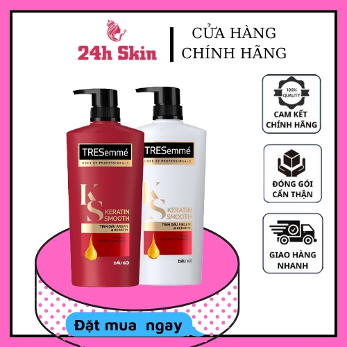 Dầu gội Tresemme KERATIN SMOOTH , combo dầu gội tresemme 425ml