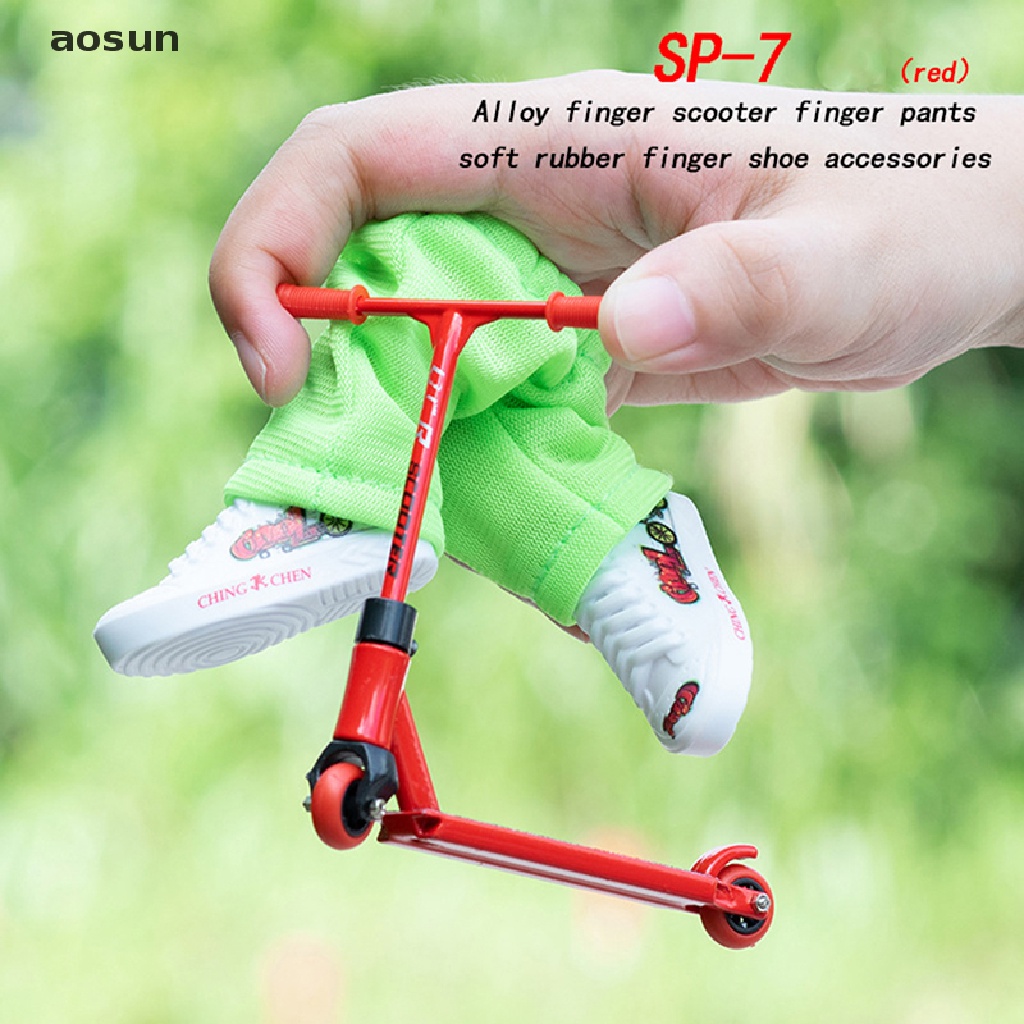 Aosun Bộ Ván Trượt Ngón Tay Mini Kèm Quần Và Giày Đồ Chơi Quà Tặng EN
