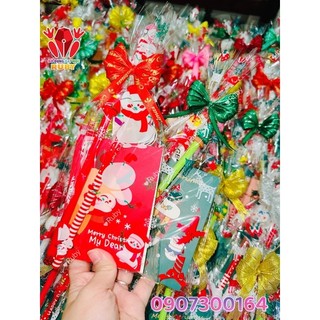 Set quà Noel - sổ và bút cột nơ