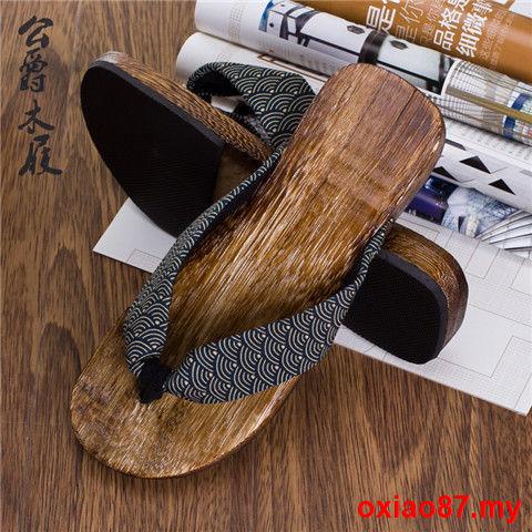 Dép Xỏ Ngón Đế Gỗ 45 Guốc Thủ Công Phong Cách Retro Nhật Bản Cho Cặp Đôi