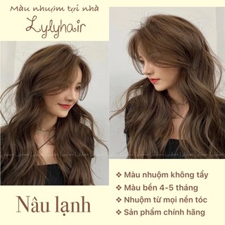 Thuốc Nhuộm Tóc Tại Nhà Màu Nâu Lạnh LyLyHairColor Tặng Kèm Găng Tay Tiện Lợi