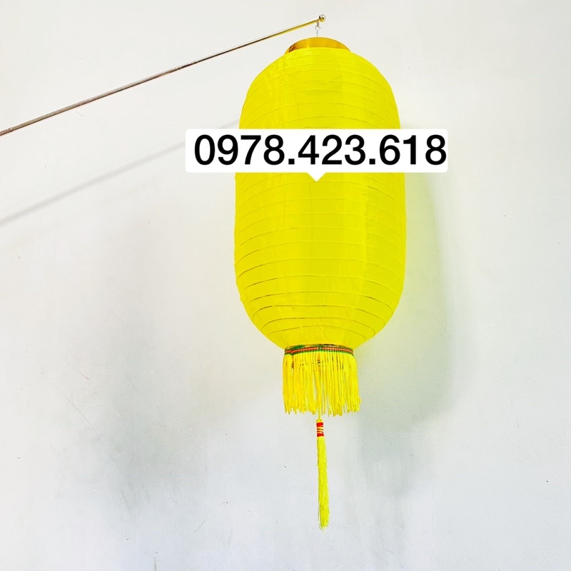 Đèn lồng Vải hình trụ dài, bầu dục chống nước trang trí Tết, Nhà Chùa, siêu thị, cửa hàng, trường học, mầm non