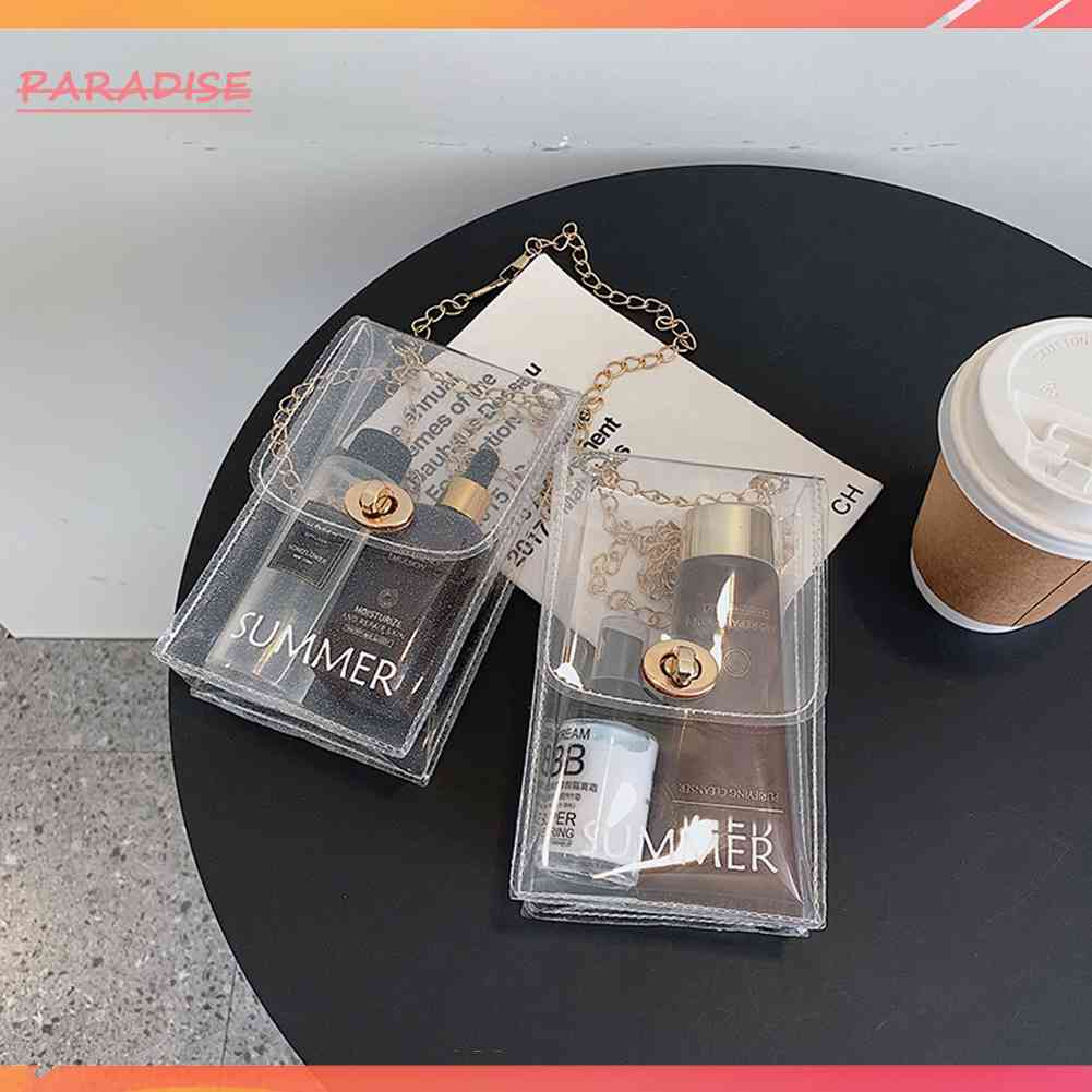 Túi Đeo Chéo Mini Bằng PVC Trong Suốt Thời Trang Mùa Hè Hàng Mới Dành Cho Bạn Nữ