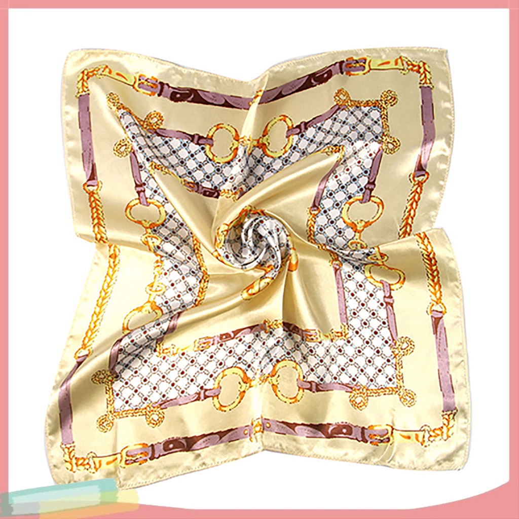 Khăn choàng cổ kiểu vuông 50cm x 50cm họa tiết trang nhã đơn giản cho nữ