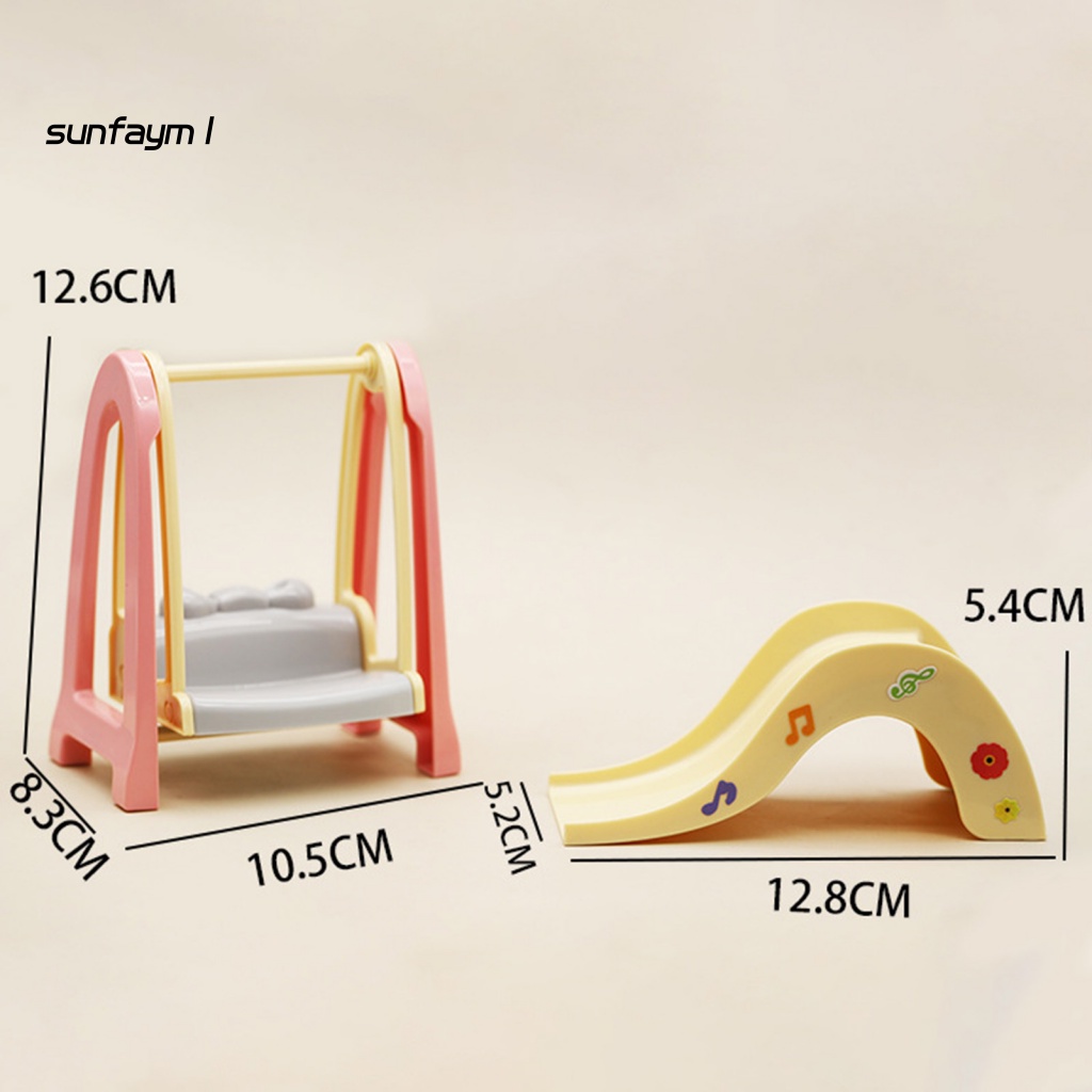 1 Set Mô Hình Xích Đu Đồ Chơi Bằng Nhựa Không Phai Màu Trang Trí Nhà Búp Bê
