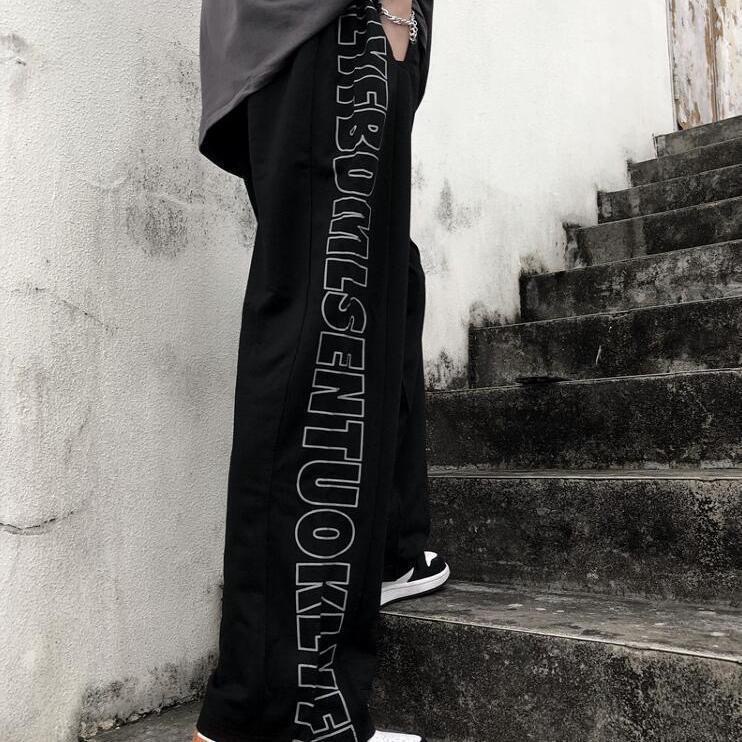 Quần Thể Thao Ống Rộng Lưng Cao Phong Cách Hip Hop Đường Phố 2023