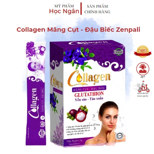 Collagen Măng Cụt Đậu Biếc Zenpali chính hãng hộp 30 gói Myphamhocngan1 | BigBuy360 - bigbuy360.vn