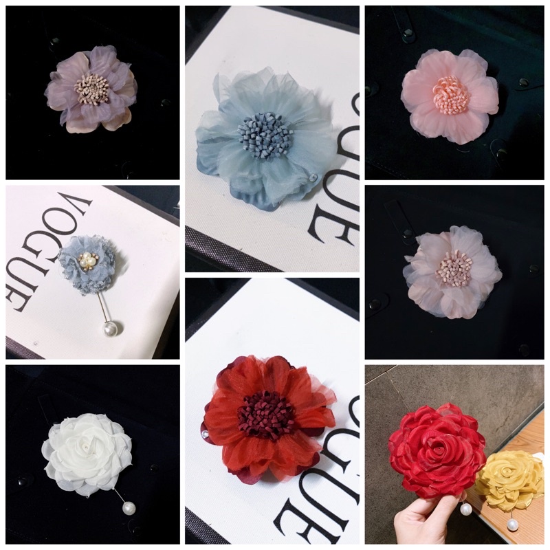 Cài Áo Hoa Vải Cao Cấp