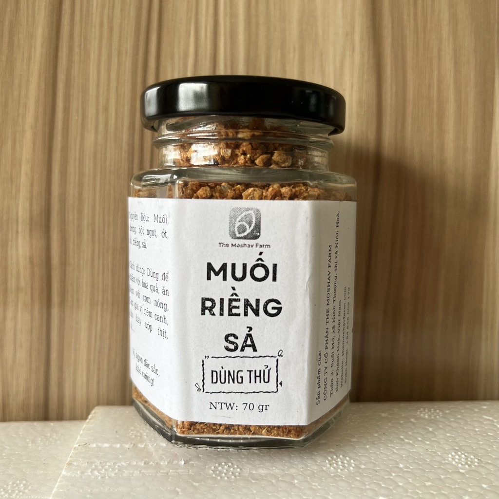 Muối Riềng Sả The Moshav Farm Thơm Ngon Chấm Trái Cây, Rang Cơm, Nấu Canh, Kho - Nướng - Ướp Cá Thịt 1 Hũ Thuỷ Tinh 90Gr