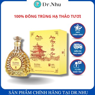 R.ượu Đông Trùng Hạ Thảo Tươi Chính Hãng Traphaco, Nuôi Cấy Trong Chai XO, Thơm Ngon Bổ Dưỡng, 750ml - Dr. Nhu