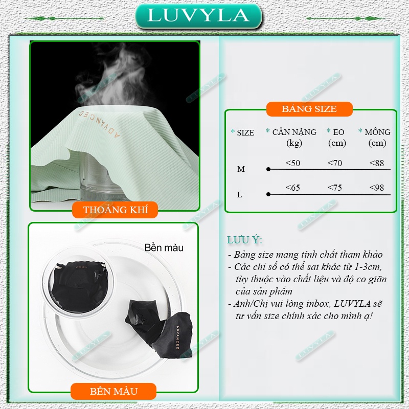 Quần lót nữ su đúc thun lạnh không viền tàng hình kháng khuẩn LUVYLA QLS09