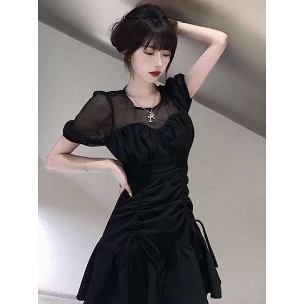 Đầm phối lưới nhúng bèo Big size dành cho khách ngoại cỡ từ 60-90 ký