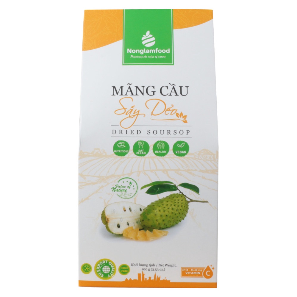 Mãng cầu sấy dẻo Bella Food hộp 100g | Ăn vặt tốt cho sức khỏe | Healthy Snack