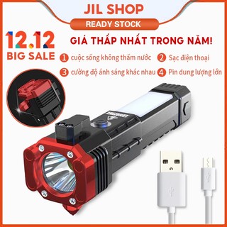 Đèn LED lampu suluh đèn pin usb đa chức năng có thể sạc lại COB đèn pin làm việc ánh sáng dẫn cho đèn pin an toàn ban đêm cắm trại cắm trại ngoài trời