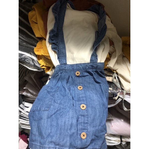 Set Yếm + áo cực xinh cho bé gái sz 1-5Y satsunkid