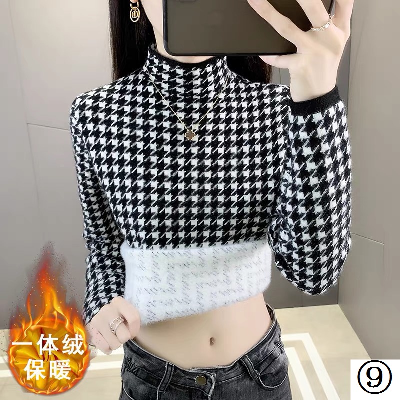 Áo Sweater Lông Cừu Dày Dặn Ấm Áp Thời Trang Mùa Thu Đông Cho Nữ