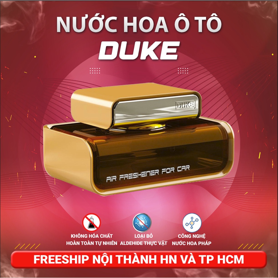 Nước hoa ô tô Duke cao cấp nhập khẩu từ Pháp chiết xuất 100% từ thiên nhiên khử mùi chống say xe tốt cho sức khỏe
