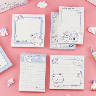 Note gấu thỏ 80 trang, sổ ghi chú, giấy ghi chú