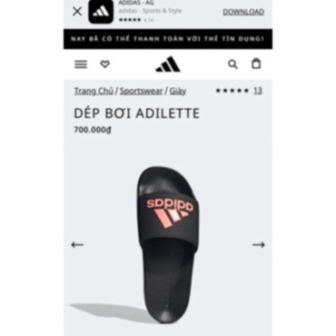 Thanh lý dép adidas_chữ hồng dạ quang newtag