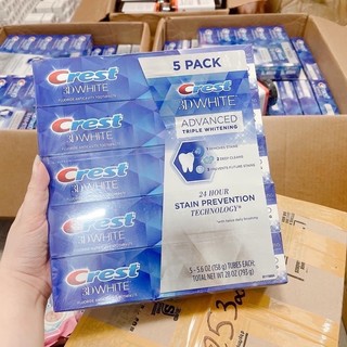 Kem đánh răng Crest 3D White Advanced whitening 158g