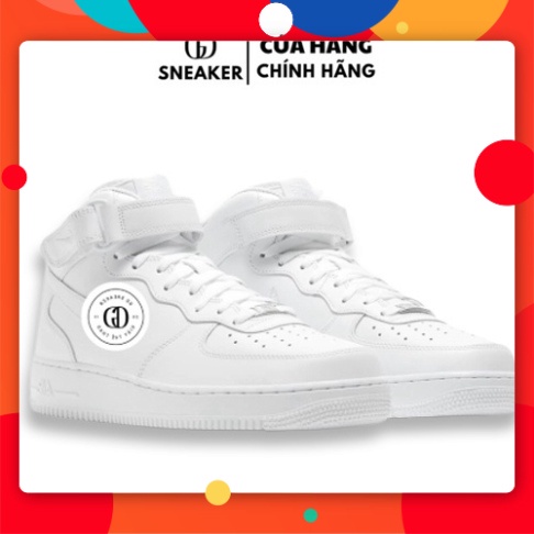 Giày Thể Thao Nam Nữ Cổ Cao Trắng AF1, Đế Cao Su, Giày Sneaker Cao Cổ Cao Cấp Cá Tính Full Bill gd sneaker111