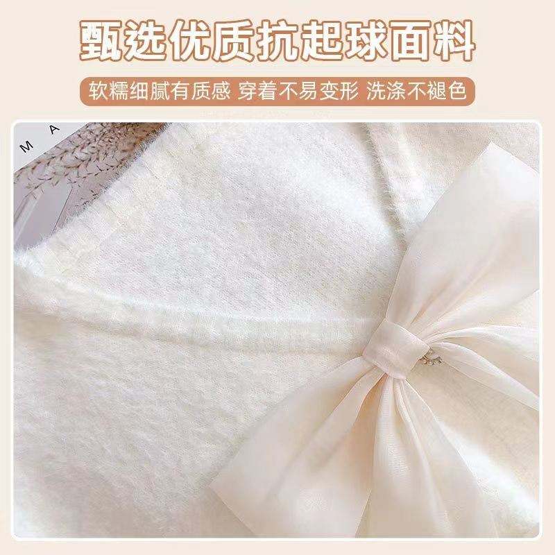 Áo Khoác Cardigan Len Giả Lông Cừu Màu Hồng Tươi Mới Phong Cách Nhật Bản Thời Trang Thu Đông 2022 Cho Nữ