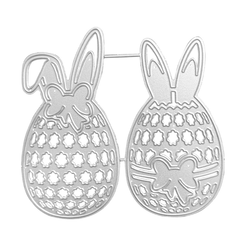 Khuôn Cắt Giấy Làm Từ Kim Loại Hình Thỏ Phục Sinh Trang Trí Scrapbook