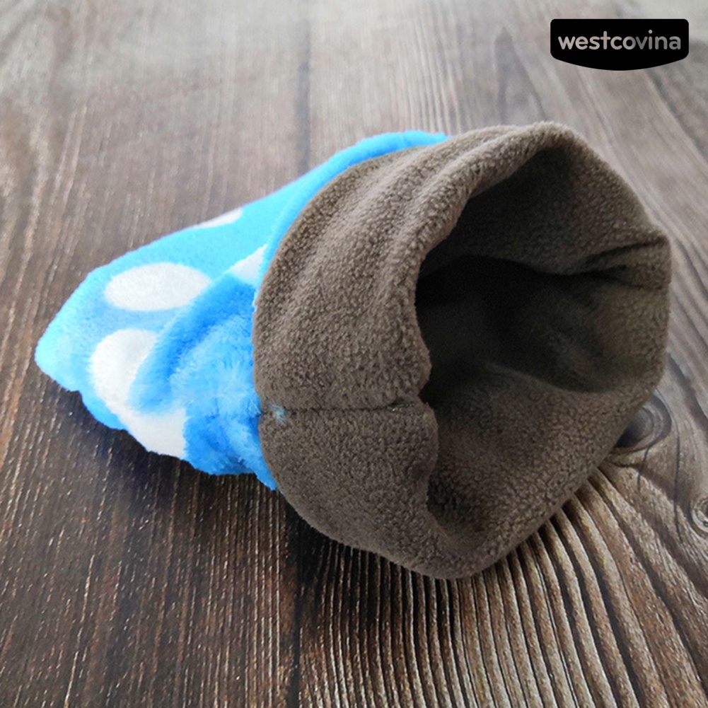 [COD]♘Túi Ngủ Mini Bằng Vải Bông Họa Tiết Chấm Bi Dễ Thương Dành Cho Chuột Hamster / Guinea / Heo