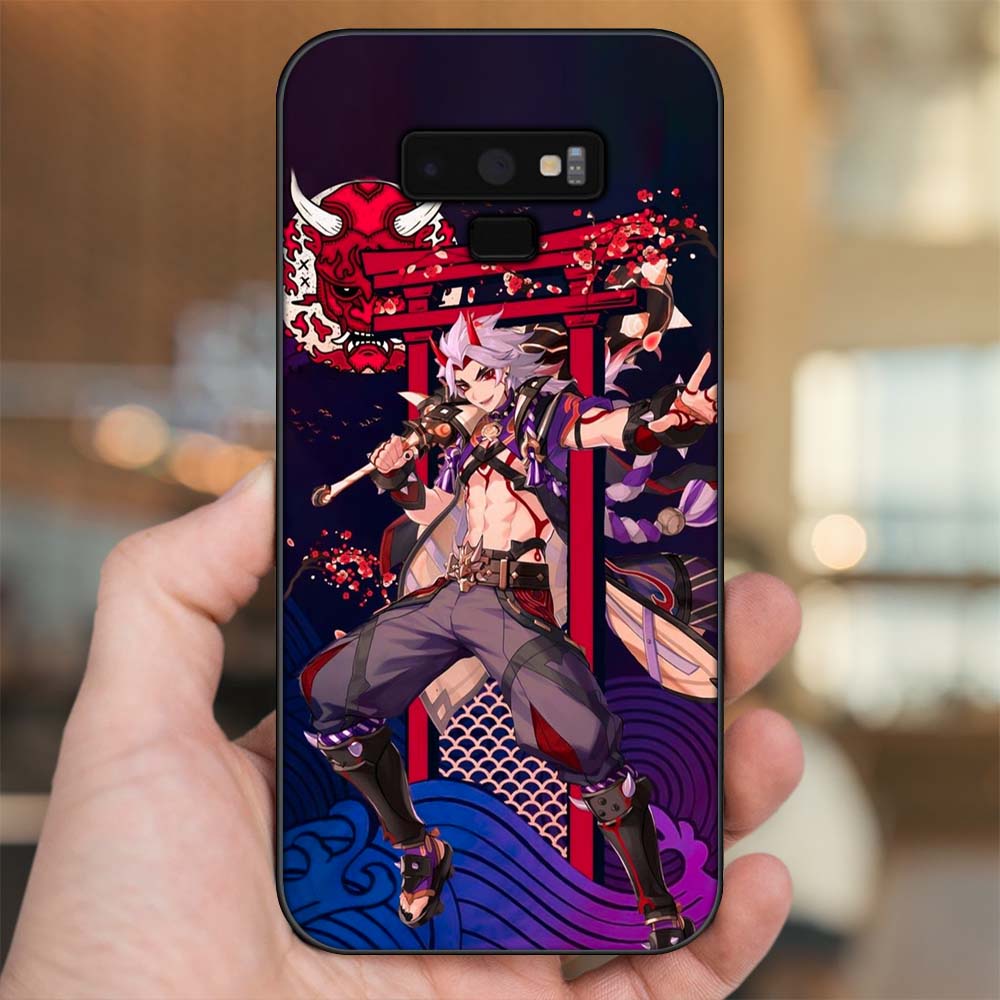 Ốp lưng Samsung Note 9 viền đen in hình Arataki Itto Genshin Impact