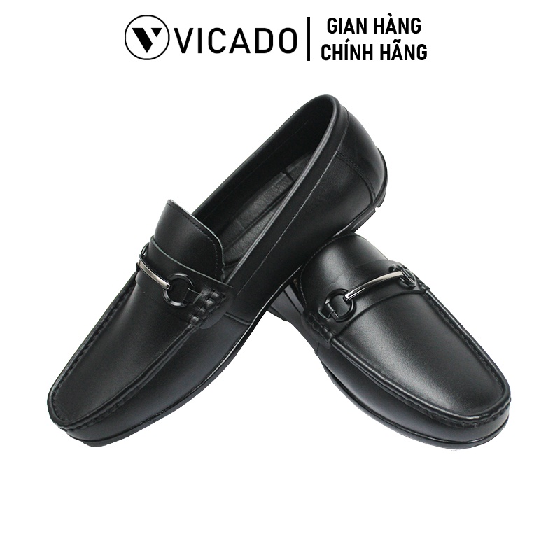 Giày lười nam da bò cao cấp tăng chiều cao 2cm Loafer VICADO VA1069