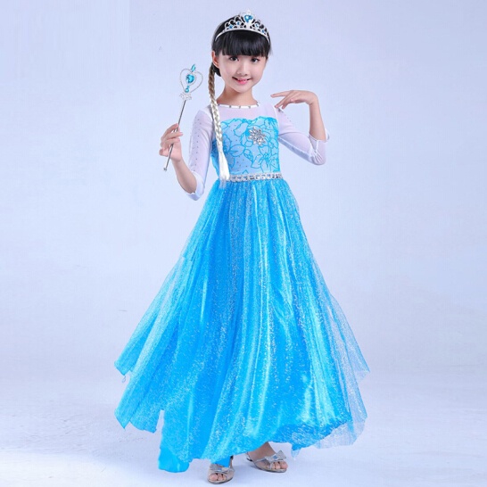 🍄   Váy Đầm Công Chúa Elsa + Tà Dài Dài Chạm Đất