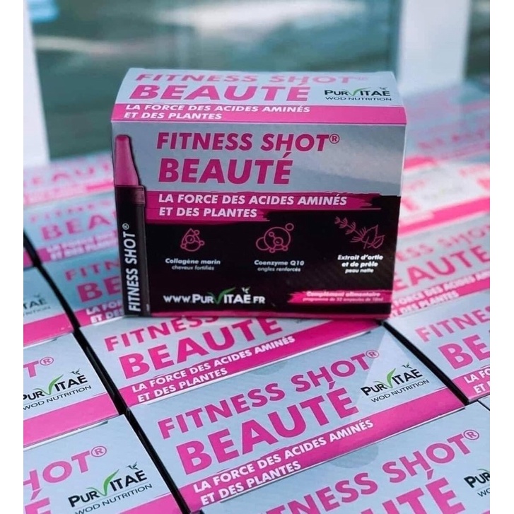 Trẻ hoá da mặt Purvitae Fitness Shot Beaute Collagen & Q10