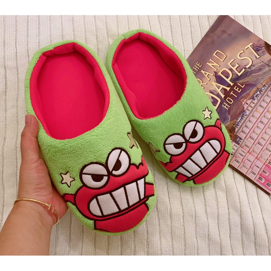 ☽̅ Dép Bông Đi Trong Nhà Chống Trượt Hình Shin-Chan Hoạt Hình Nhật Bản Dễ Thương