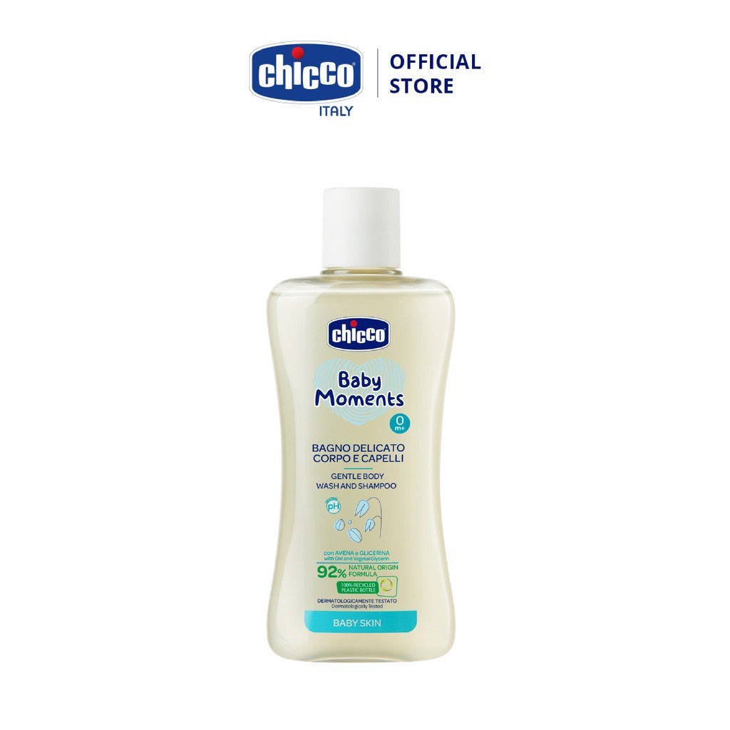 Sữa tắm gội chiết xuất Yến mạch 0M+ Chicco 200ml/500ml
