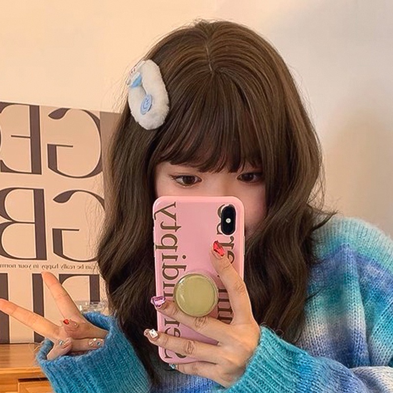 ✨✨Kẹp Tóc Hình Mặt Cười Hoạt Hình Bằng Lông Nhung Dễ Thương Xinh Xắn