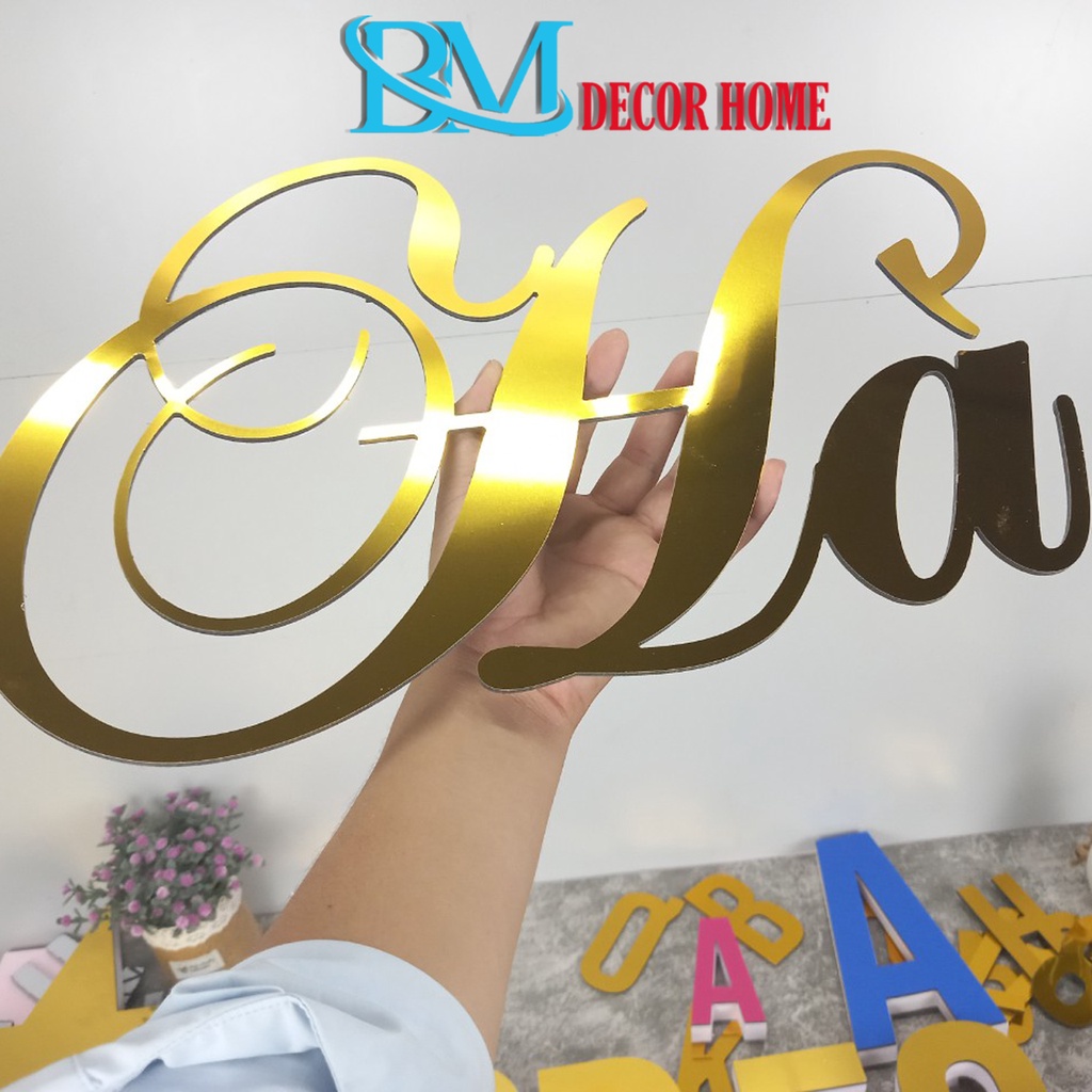Gia Công Chữ,Logo Giá Rẻ.Chất Liệu Alu,Mica,Formex.Cắt Theo Yêu Cầu.BiMi.DecorHome