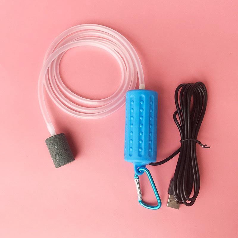 Máy Sủi Oxy USB Mini Siêu Êm Nhiều Màu - Tiện Lợi Đa Chức Năng Cổng Sạc 5v 1 Vòi