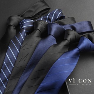 Cà vạt công sở nam VÌCON cà vạt họa tiết cà vạt silk lụa cao cấp nhiều mẫu đa dạng