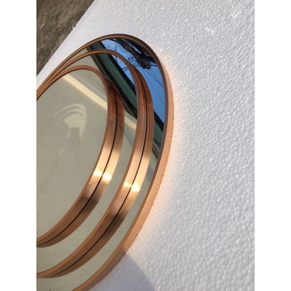 Gương nhà tắm, gương soi, gương dercor, gương viền vàng, gương viền đen, gương viền thép, gương tròn