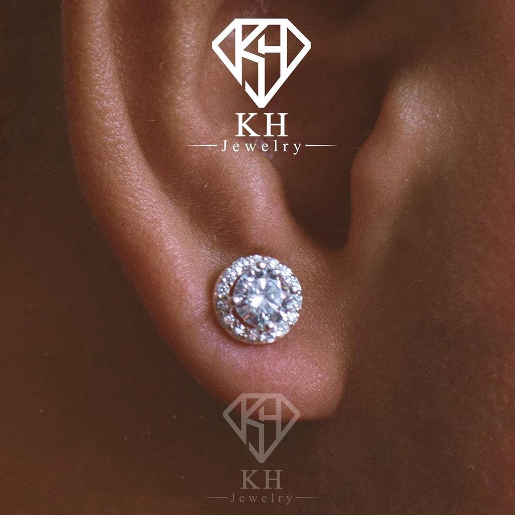 Khuyên Tai Xi Kim Mono Đá Mois.sani.te KHJEM00 - Chốt Vặn