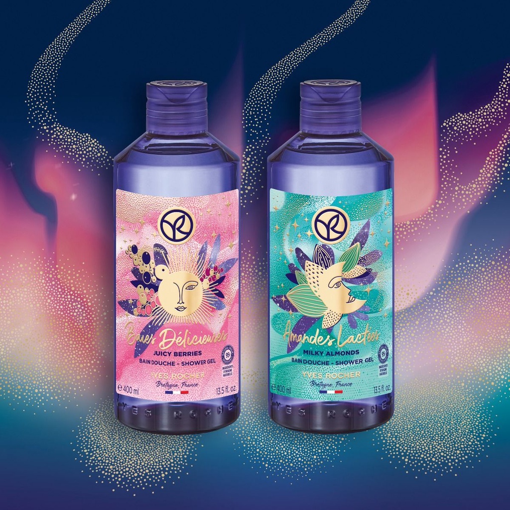 Yves Rocher_Gel tắm hương Hạnh Nhân Sữa SHOWER GEL MILKY ALMONDS BOTTLE 400ML