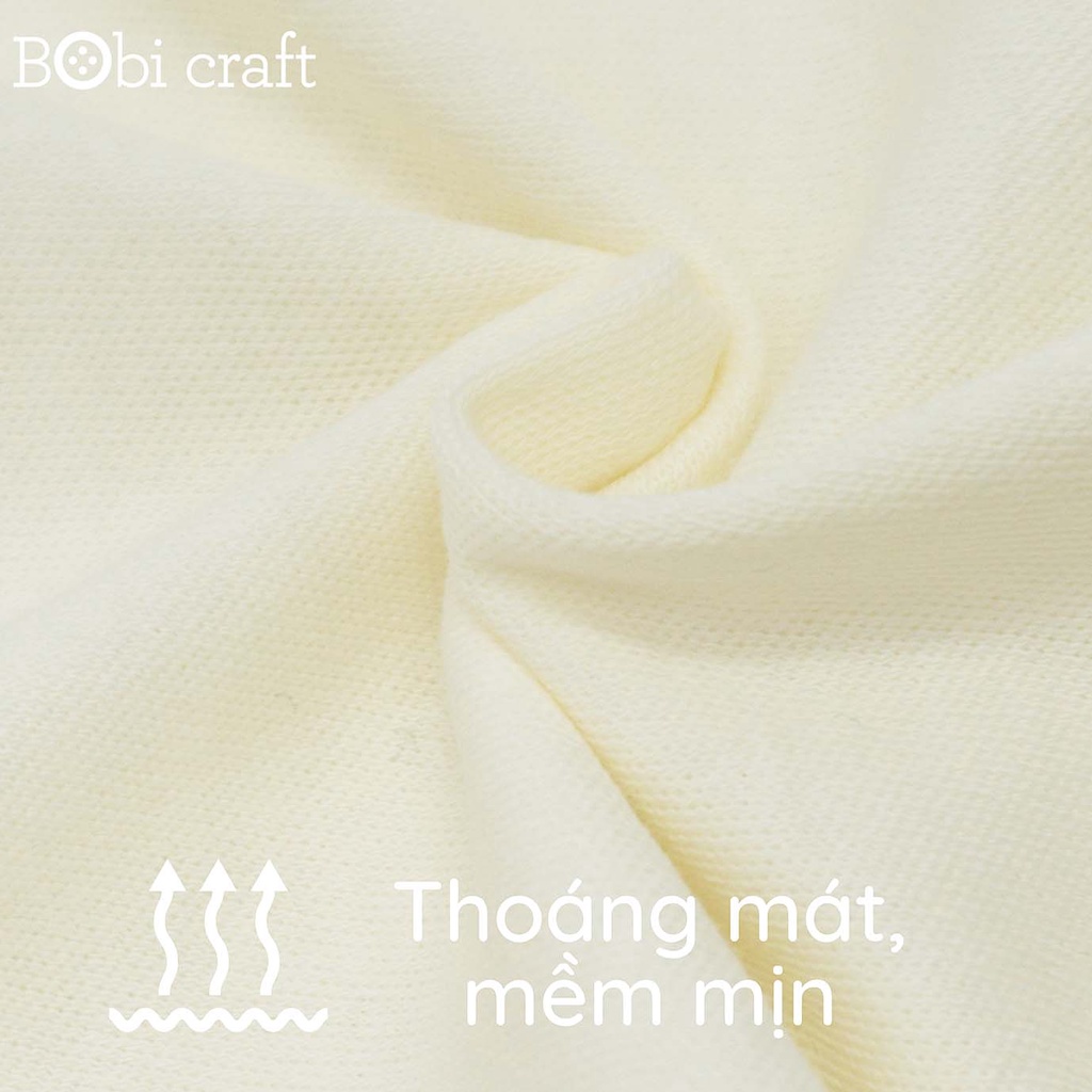 Áo đầm bé gái cổ bèo tay dài - Quần áo trẻ em Bobicraft - Cotton hữu cơ organic an toàn