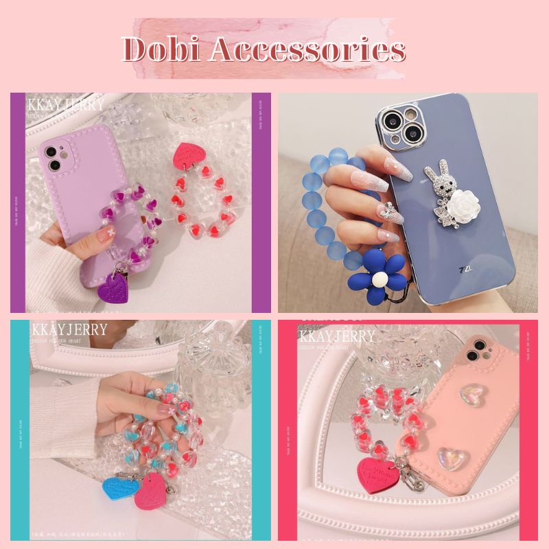 Dây Đeo Điện Thoại Dạng Chuỗi Nhựa Xinh Xắn Chắc Chắn Phong Cách Hot Trend Hàn Quốc Dobi M12