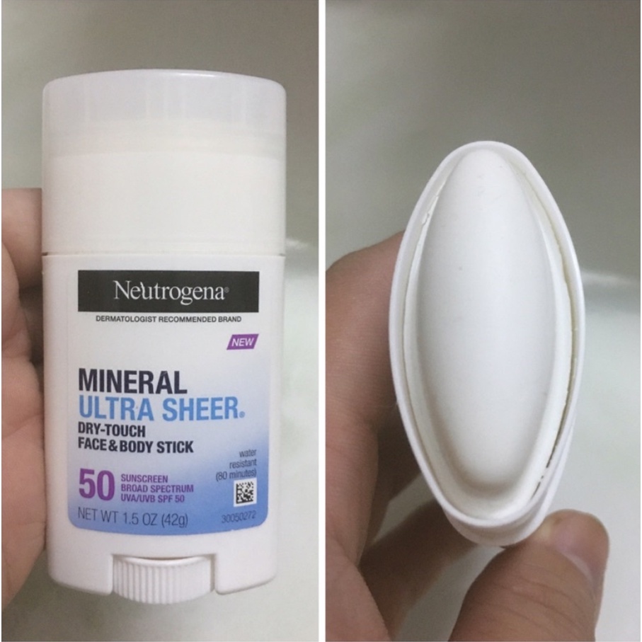 Sáp lăn chống nắng Neutrogena Mineral Ultra Sheer Dry Touch Face and Body Stick SPF 50 (42g)