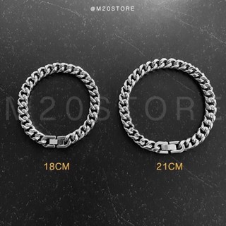 Vòng Tay Nam Nữ Thép Titan Chống Gỉ, Lắc Tay Unisex M20store Đơn Giản Dễ Phối Không Đen Không Gỉ