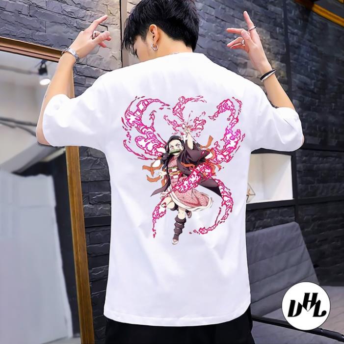 Áo Nam Nữ Thanh Gươm Diệt Quỷ _ Nezuko Kamado_ATT-08, Áo thun Anime Manga Kimetsu no Yaiba Unisex Nam Nữ