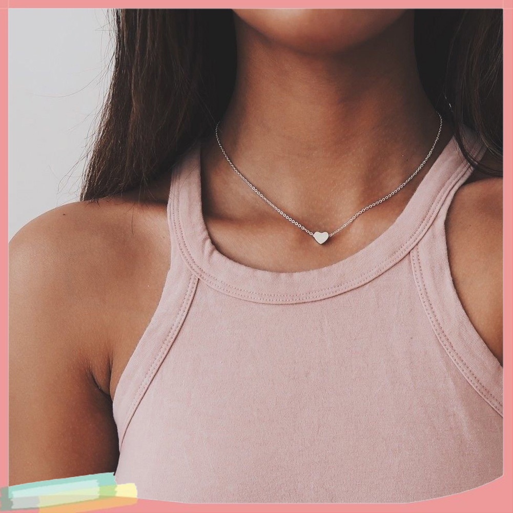 Dây chuyền trang trí mặt hình trái tim thời trang cho nữ